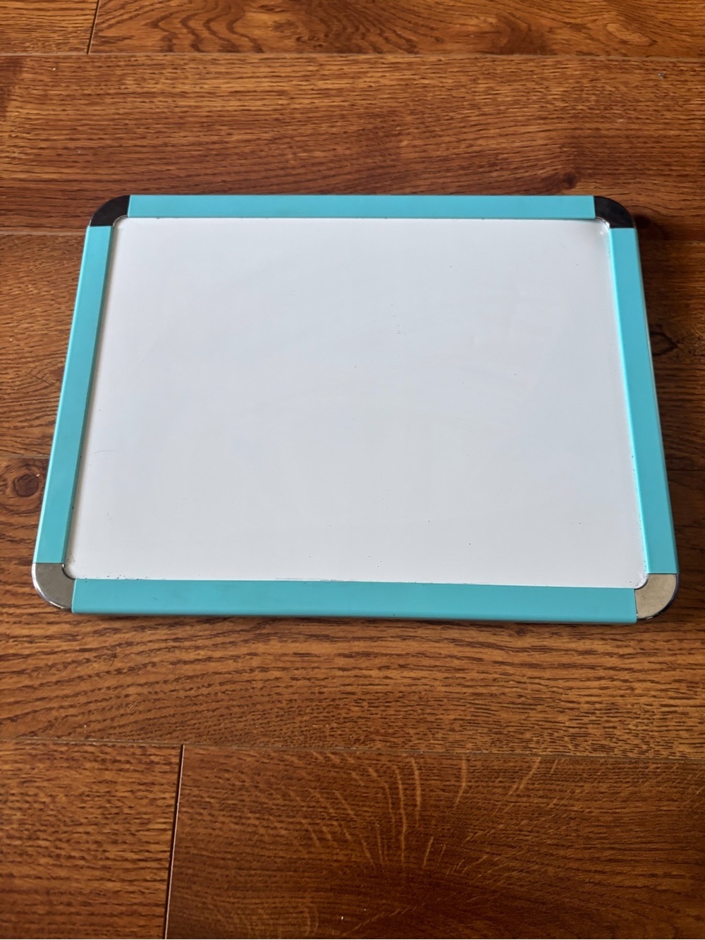 Small Turquoise Framed White Dry Erase Board